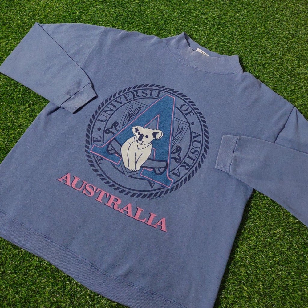 VINTAGE AUSTRALIA CREWNECK SWEATER MADE IN USA UNIVERSITY OF AUSTRALIA KOALA